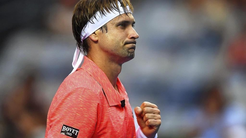 Ferrer celebra su victoria frente a Lukas Coch.