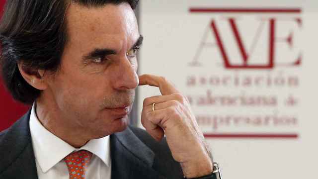 El expresidente del Gobierno, José María Aznar, en el acto de Valencia hace dos semanas.