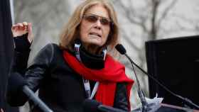 La escritora feminista Gloria Steinem, durante su discurso en Washington.