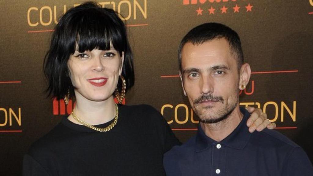 Bimba y David, en uno de los desfiles de la marca David Delfín