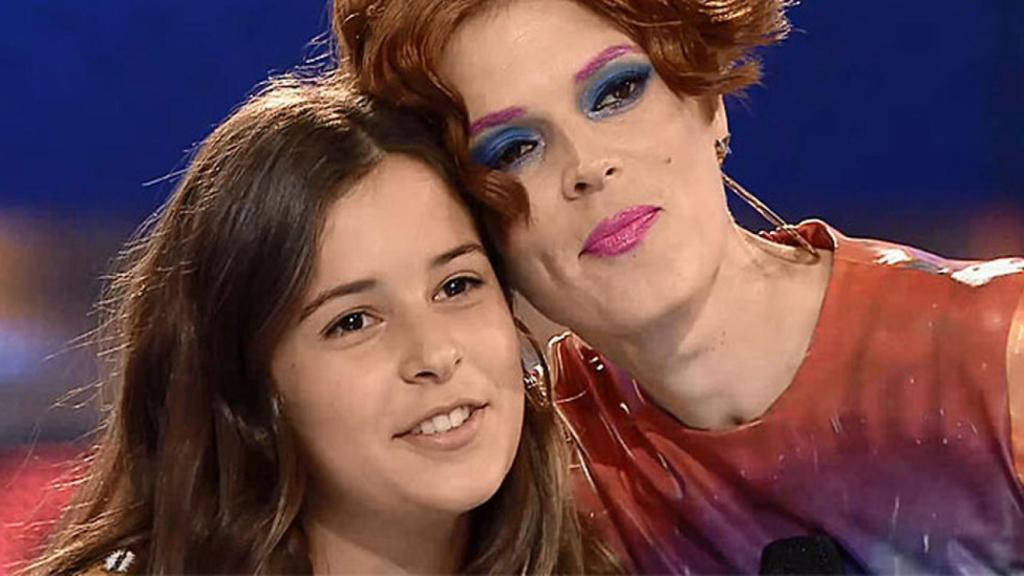 Bimba junto a su hija mayor Dora en un momento del programa Levántate All Stars.