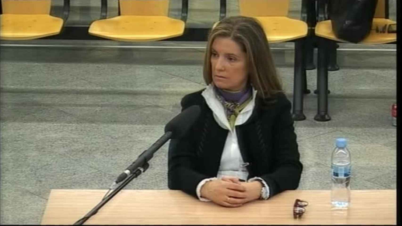 La mujer de Luis Bárcenas, Rosalía Iglesias, en su declaración como acusada en la Audiencia Nacional.