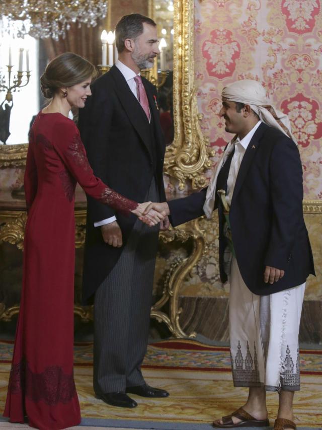 Un momento de la recepción en el Palacio Real.