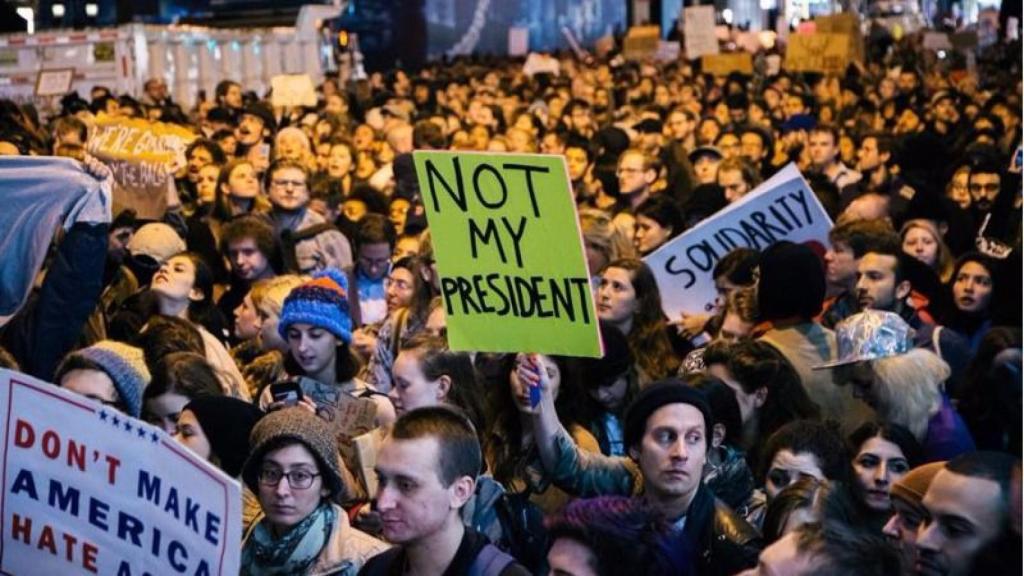 Una de las manifestaciones contra Trump acontecidas en las últimas semanas.