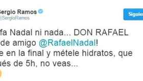 Tuit de Sergio Ramos.