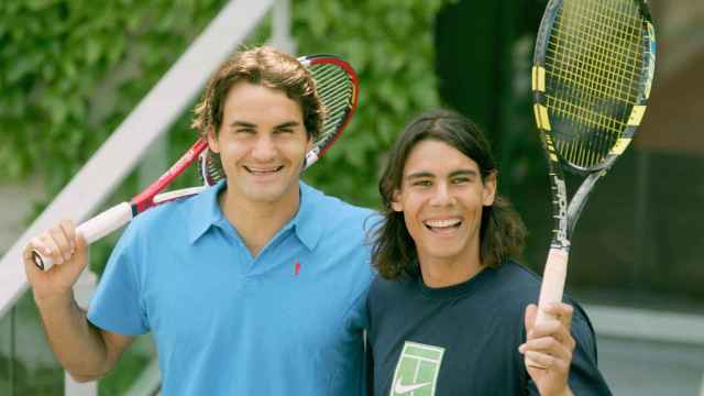 Nadal y Federer en una imagen de 2005