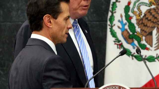 El presidente de Estados Unidos, Donald Trump, y su homólogo mexicano, Enrique Peña Nieto.