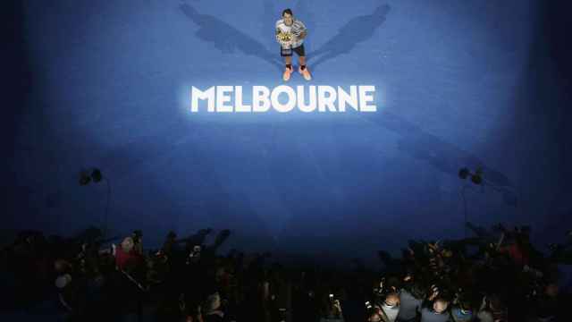 Roger Federer tras ganar el Open de Australia.