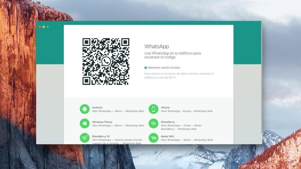 WhatsApp en un Mac.