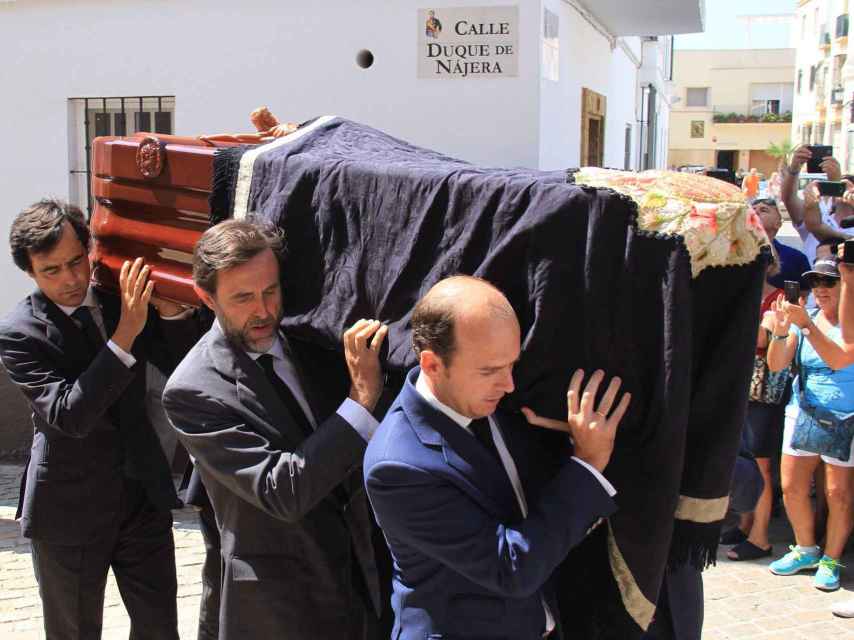 Durante el entierro de José María Ruiz-Mateos.