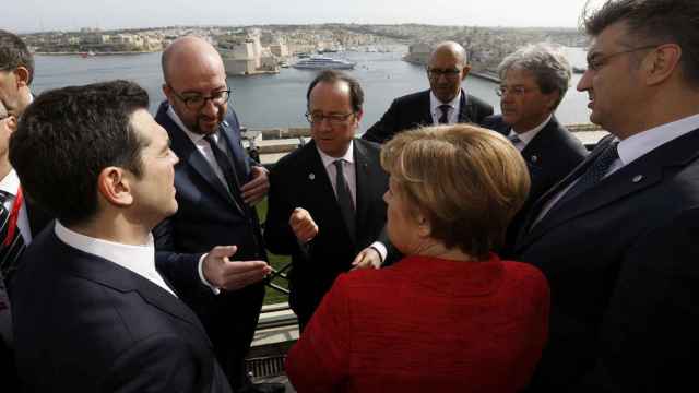 Los líderes europeos, durante la reciente cumbre de Malta