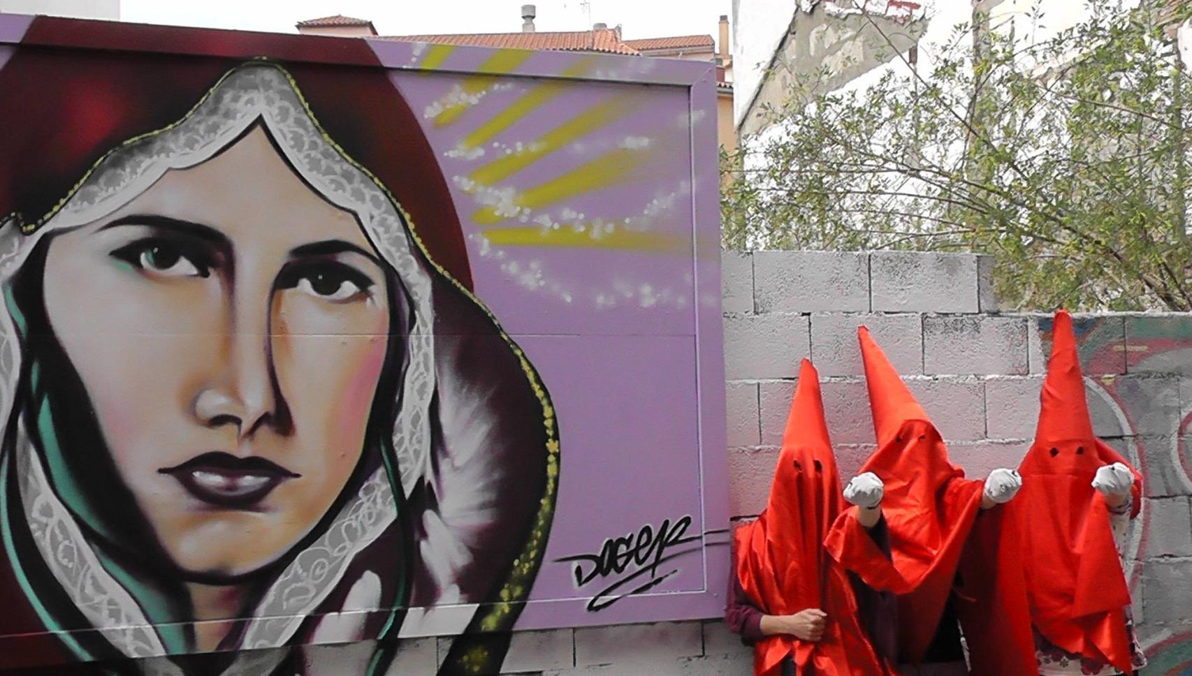 La Virgen del Descampao en el barrio de Lagunillas, Málaga.