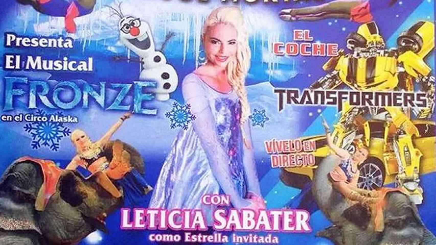 Leticia Sabater protagonista del show de Fronze en el Gran Circo de Alaska.