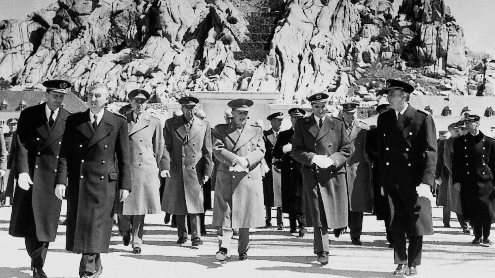 Franco, en la inauguración del Valle de los Caídos, en abril de 1959.