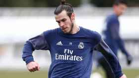 Gareth Bale en un entrenamiento con el Real Madrid