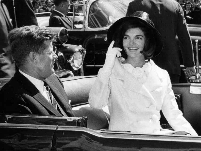 John F. Kennedy y Jacqueline Kennedy el 27 de marzo de 1963 en Washington.