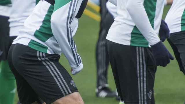 Roman Zozulya durante un entrenamiento con la plantilla del Real Betis