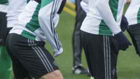 Roman Zozulya durante un entrenamiento con la plantilla del Real Betis