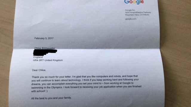 La respuesta que recibió Chloe de Sundar Pichai, CEO de google.
