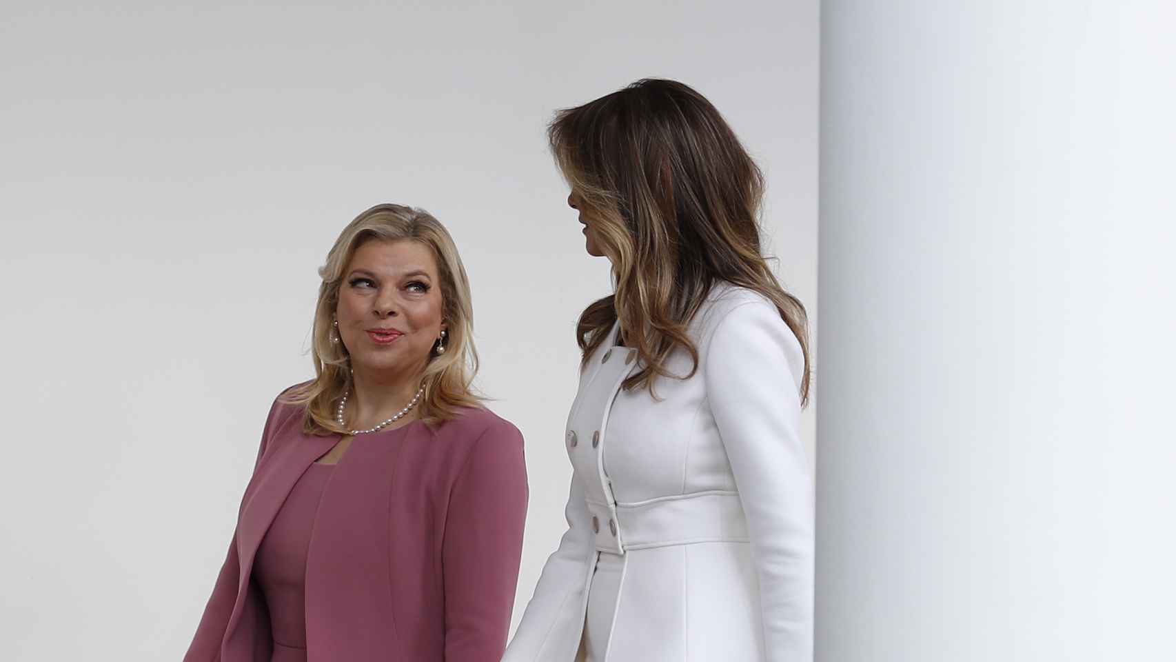 Sara Netanyahu y Melania Trump durante su encuentro en la Casa Blanca.