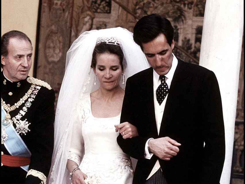 Jaime de Marichalar y Elena de Borbón el día de su boda en marzo de 1995.