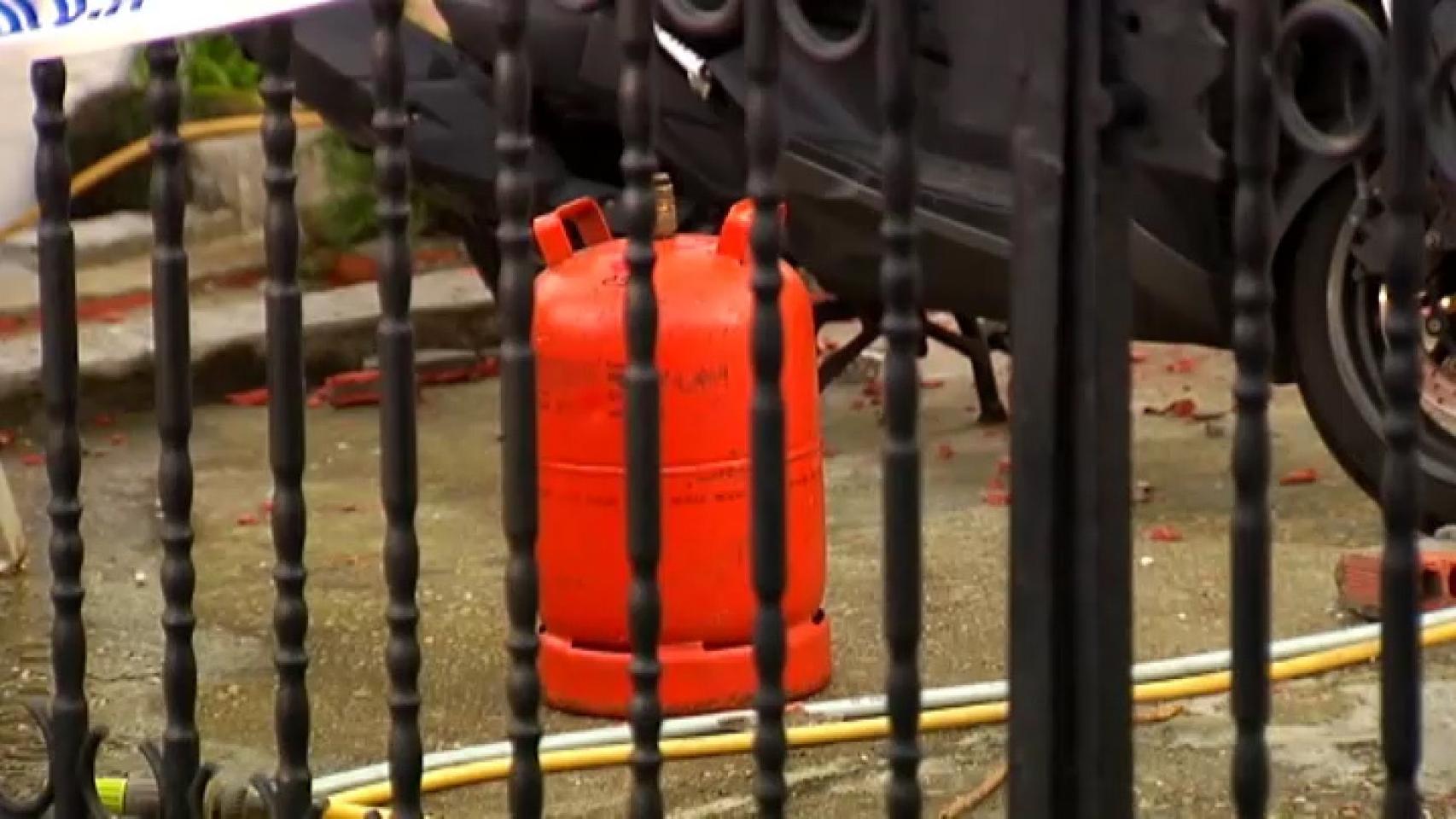 Una de las bombonas halladas en la escena del crimen