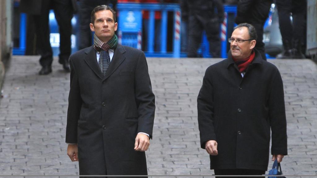 Iñaki Urdangarin y su abogado Mario Pascual Vives