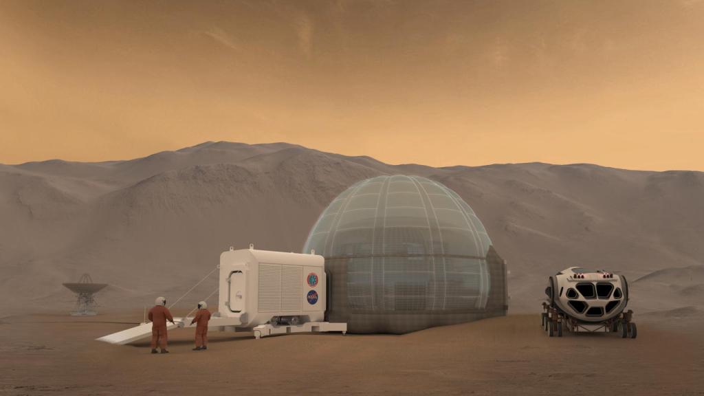 Recreación de los hábitats propuestos por la NASA