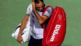 Roger Federer tras perder en Dubái.