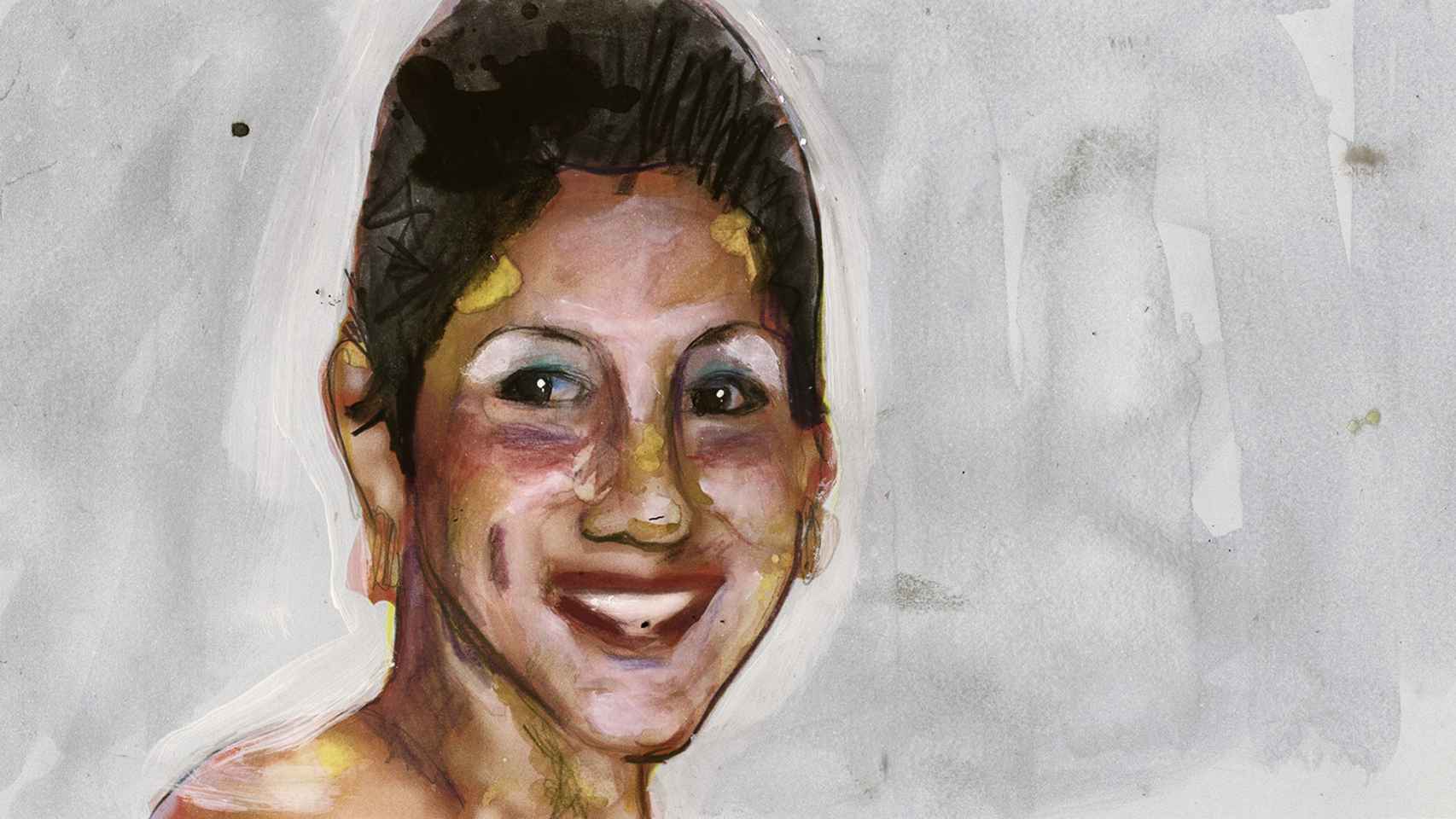 Ilustración de Erika Lorena Bonilla basada en una imagen real de la decimonovena víctima de la violencia machista.