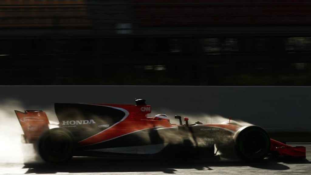 El McLaren de Vandoorne, este jueves.