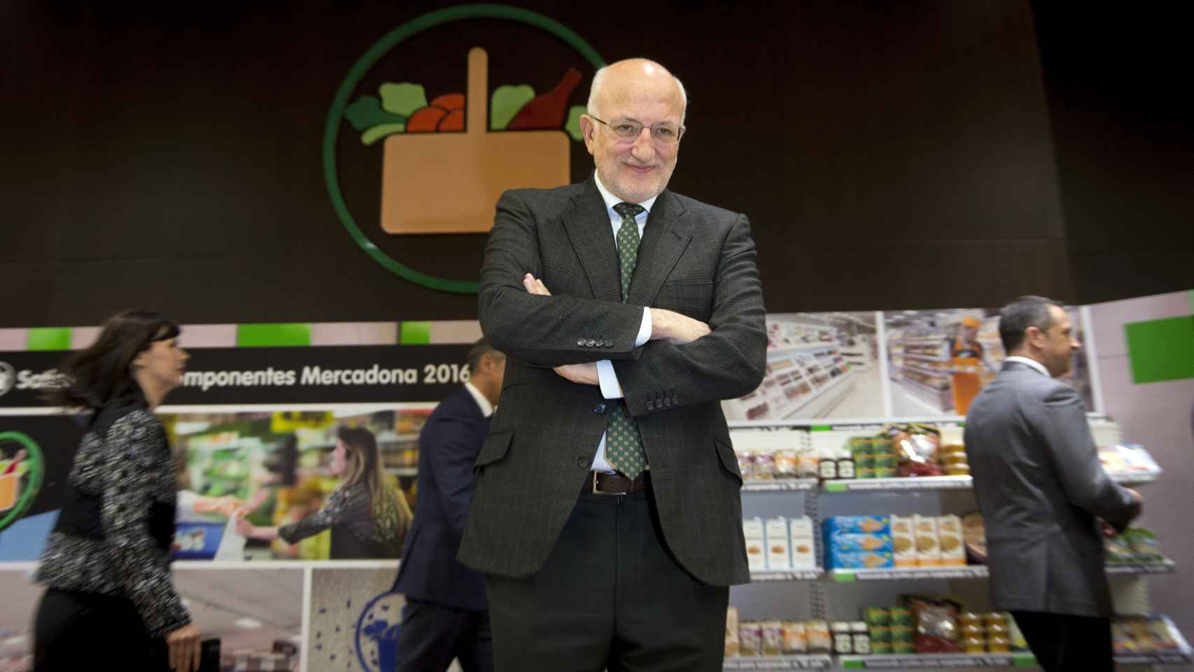 El presidente de Mercadona, Juan Roig, durante la presentación de los resultados de la compañía de 2016.