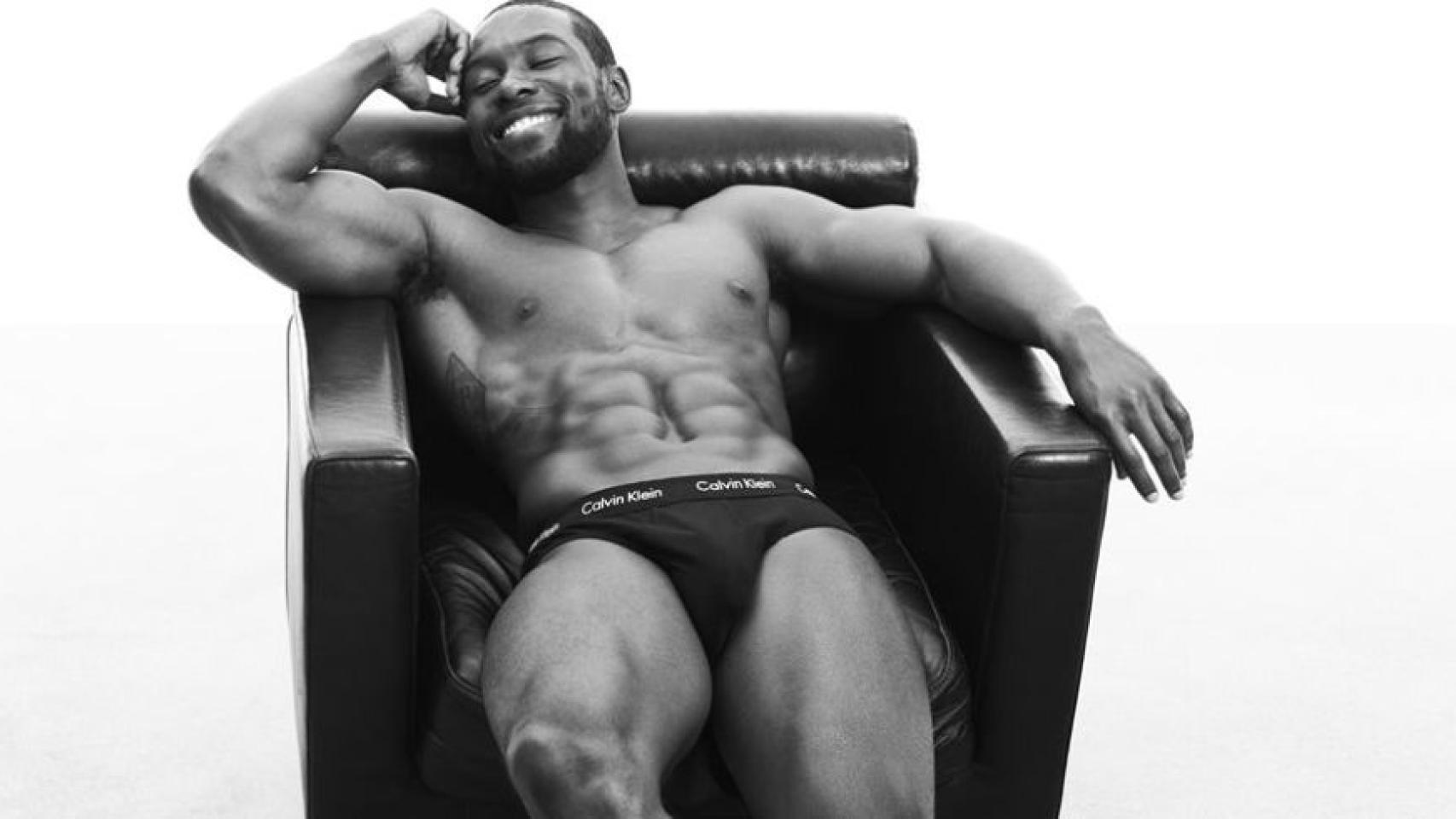 El actor Trevante Rhodes en una campaña publicitaria para Calvin Klein.