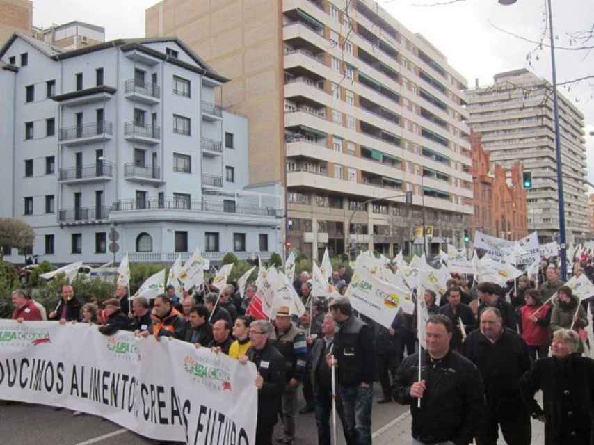 Manifestación de ganaderos en Valladolid