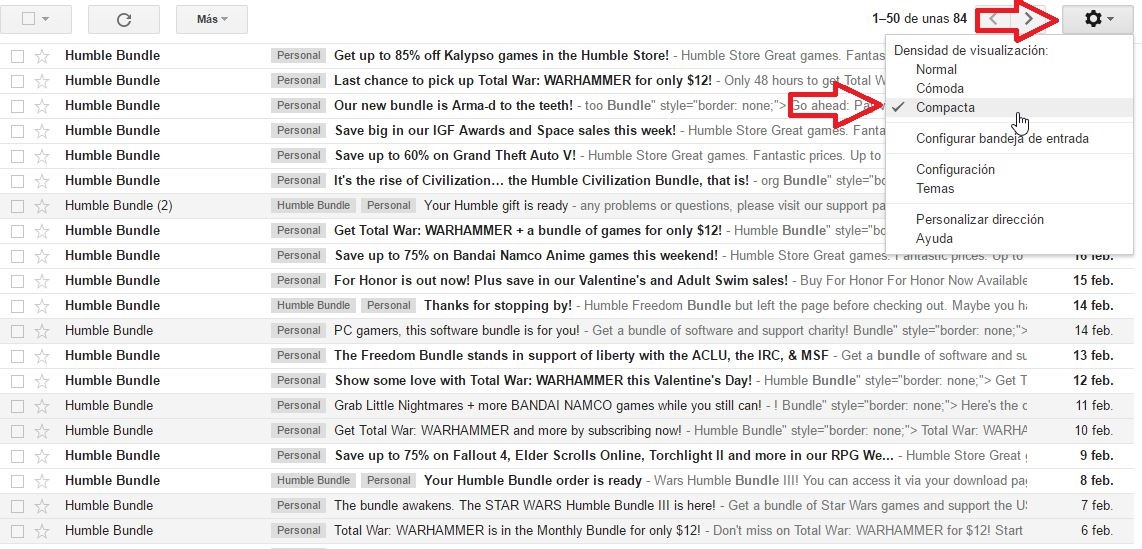 Gmail compacto