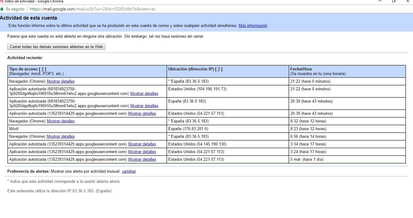 Actividad Gmail