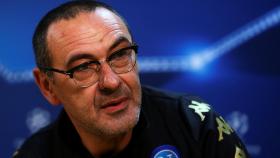 Sarri, en rueda de prensa.