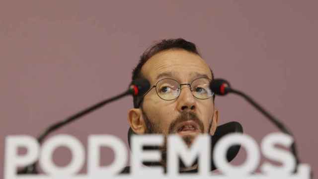 Pablo Echenique este lunes en la sede de Podemos.