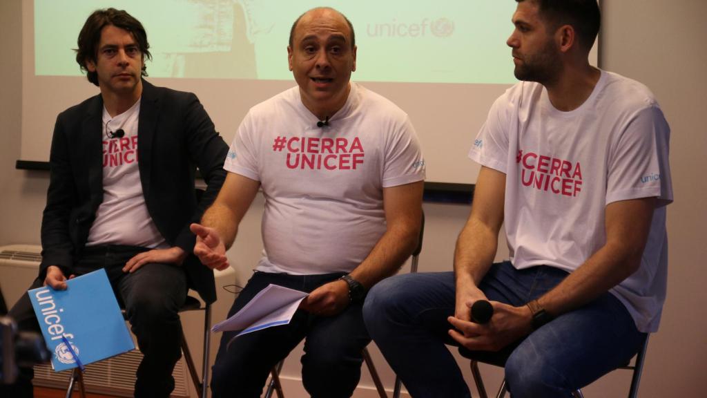 Eduardo Noriega, Javier Martos y Felipe Reyes.