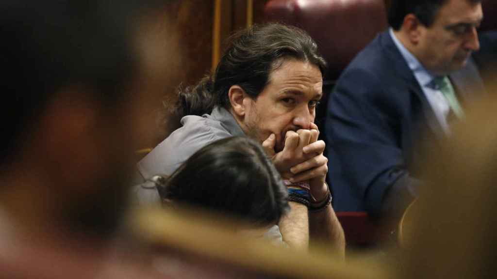 El líder de Podemos, Pablo Iglesias, esta semana en el Congreso de los Diputados.