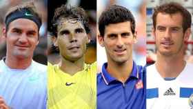 Federer, Nadal, Djokovic y Murray.