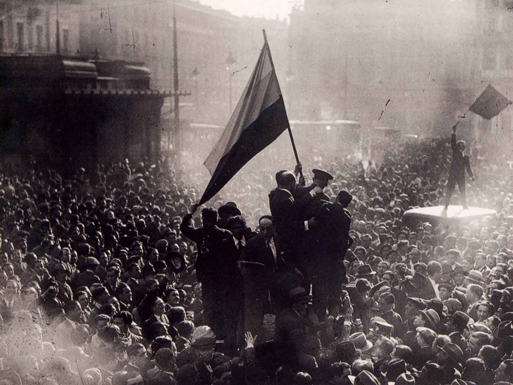 Proclamación de la II República en Madrid, el 14 de abril de 1931.