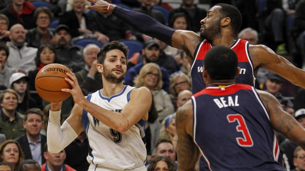 Ricky Rubio, durante el partido ante los Wizards.