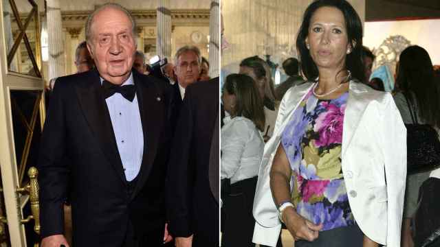 El rey Juan Carlos (izda) y Marta Gayá (dcha)