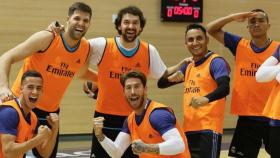 Equipo ganador del entrenamiento especial   Foto: Twitter (@SergioRamos)