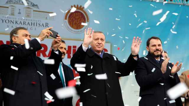 El presidente Erdogan en un mitin celebrado esta semana.