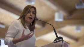 Susana Díaz, durante su intervención en Murcia el sábado