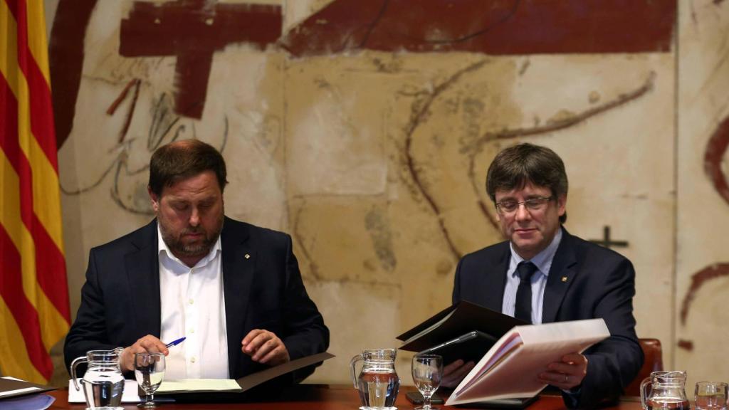 Junqueras y Puigdemont, en una imagen de archivo.