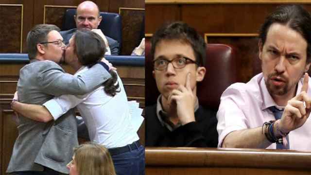 En un año Iglesias ha pasado del beso a Domènech al enfado contra el PP.