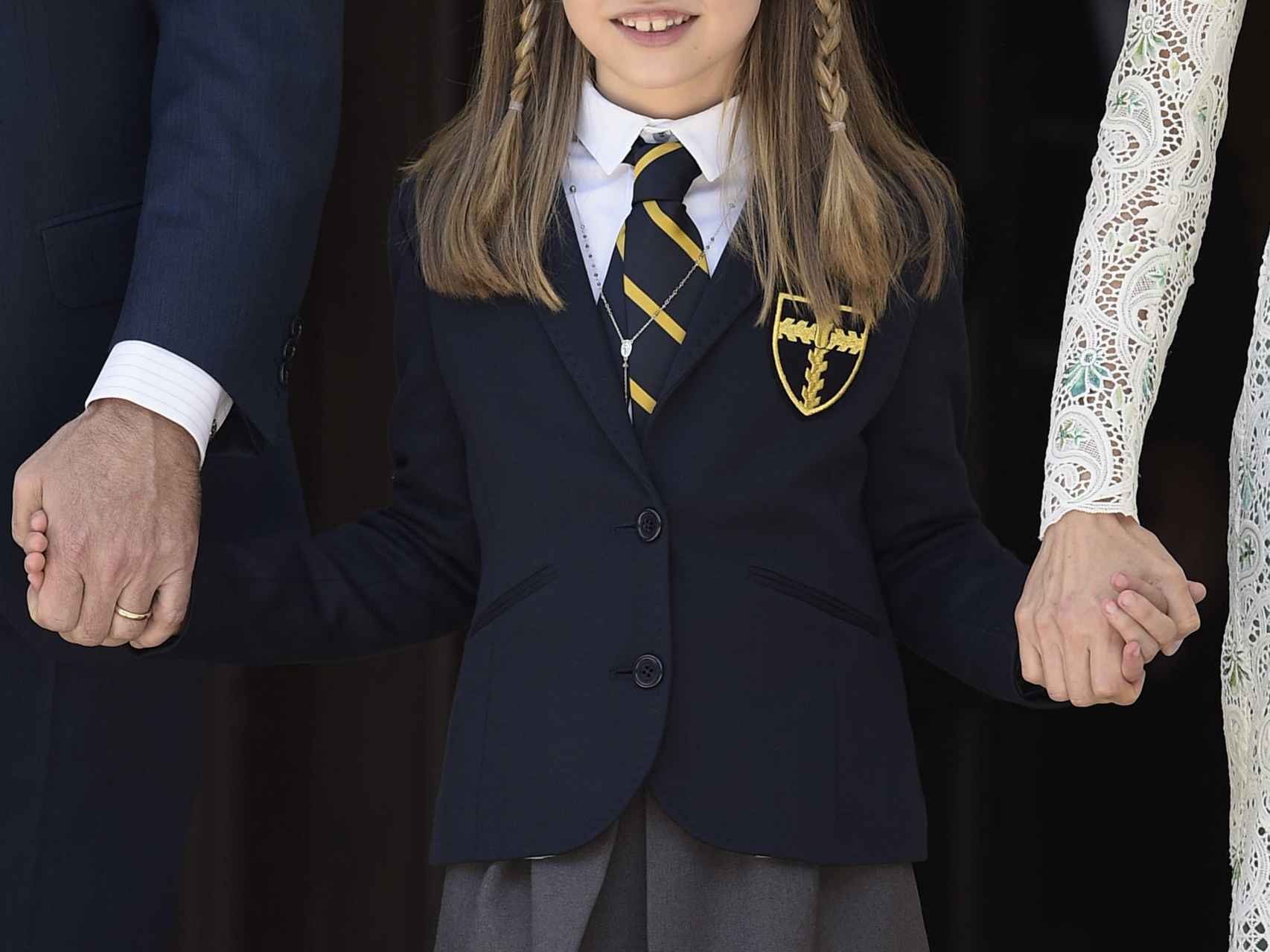 La princesa de Asturias, el día de su Primera Comunión en el Santa María de los Rosales.
